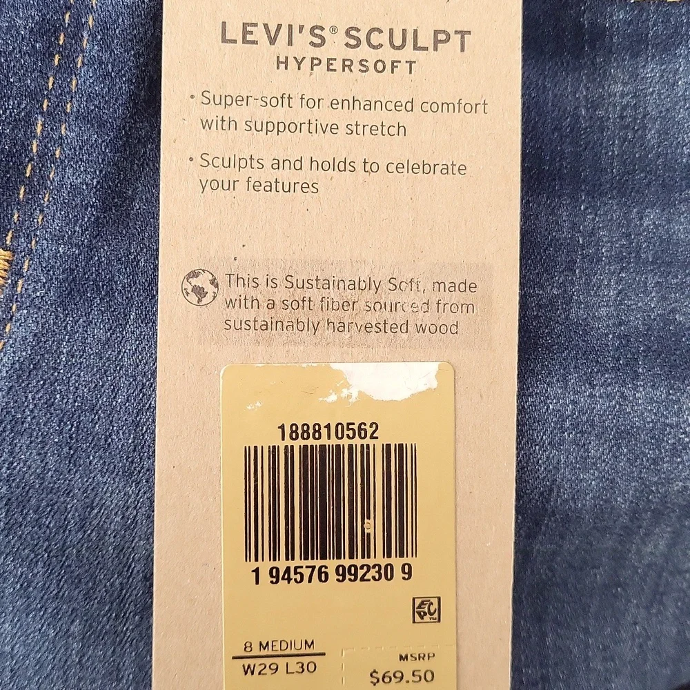 SALE--Levi's Women's Dark Blue Rinse 711 Skinny Jeans - Picture 11 of 11